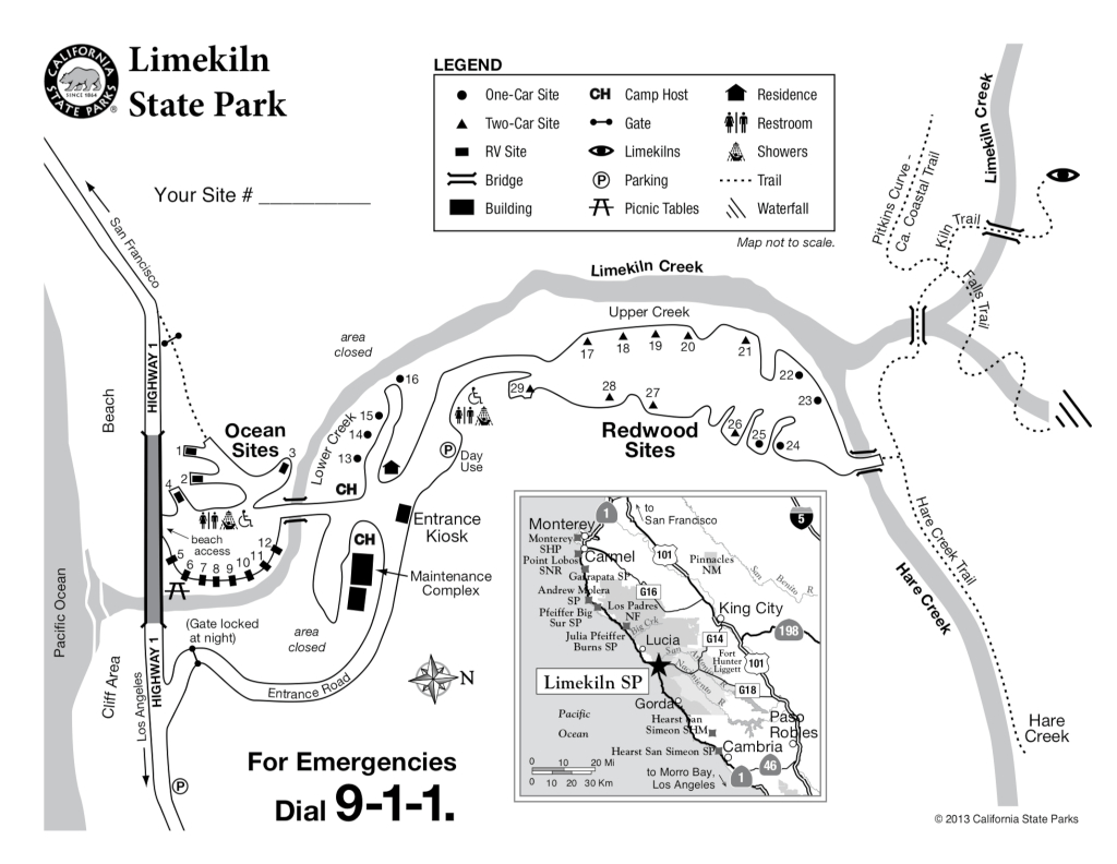 Limekiln State Park - Campsite Photos And Camping Info within Limekiln State Park Campground Map