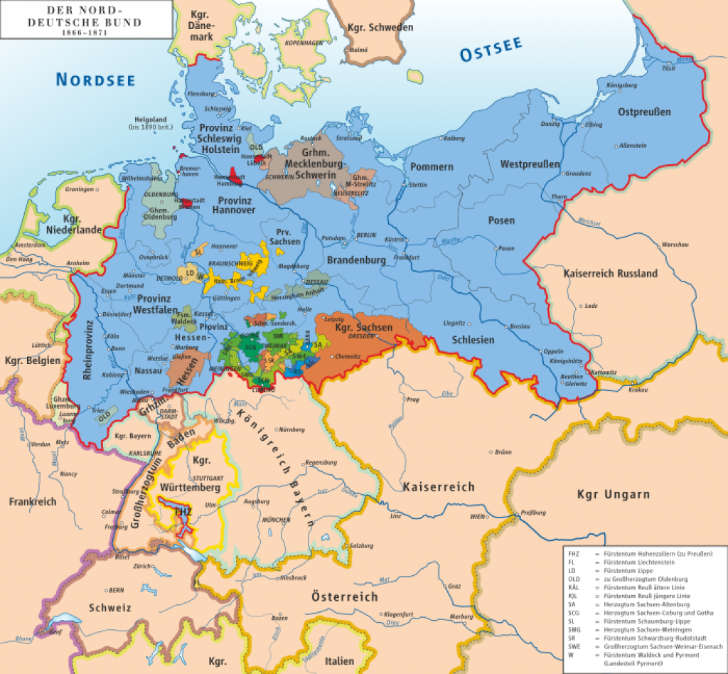 List Of Historic States Of Germany - Wikipedia inside German States Map 1850
