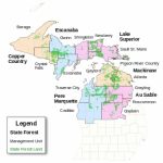 List Of Michigan State Forests   Wikipedia Within Michigan State Forest Map