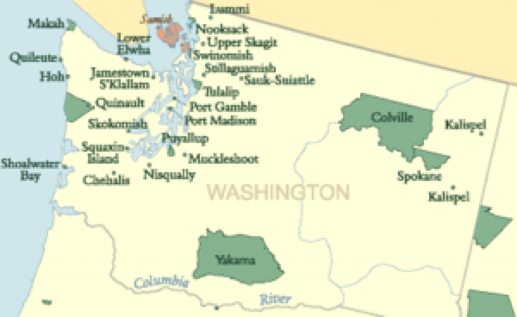 List Of Native American Reservations In Washington - Wikipedia with Washington State Tribes Map