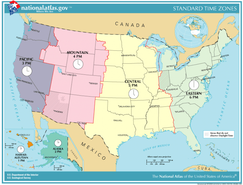 List Of U.s. Statestime Zone - Simple English Wikipedia, The for United States Of America Time Zone Map