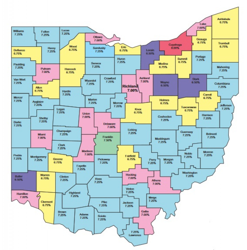 Lorain County Sales Tax for State Of Ohio County Map Pdf