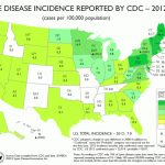 Lyme Disease Association | Map Of Lyme Disease Incidence Reported Inside Lyme Disease By State Map