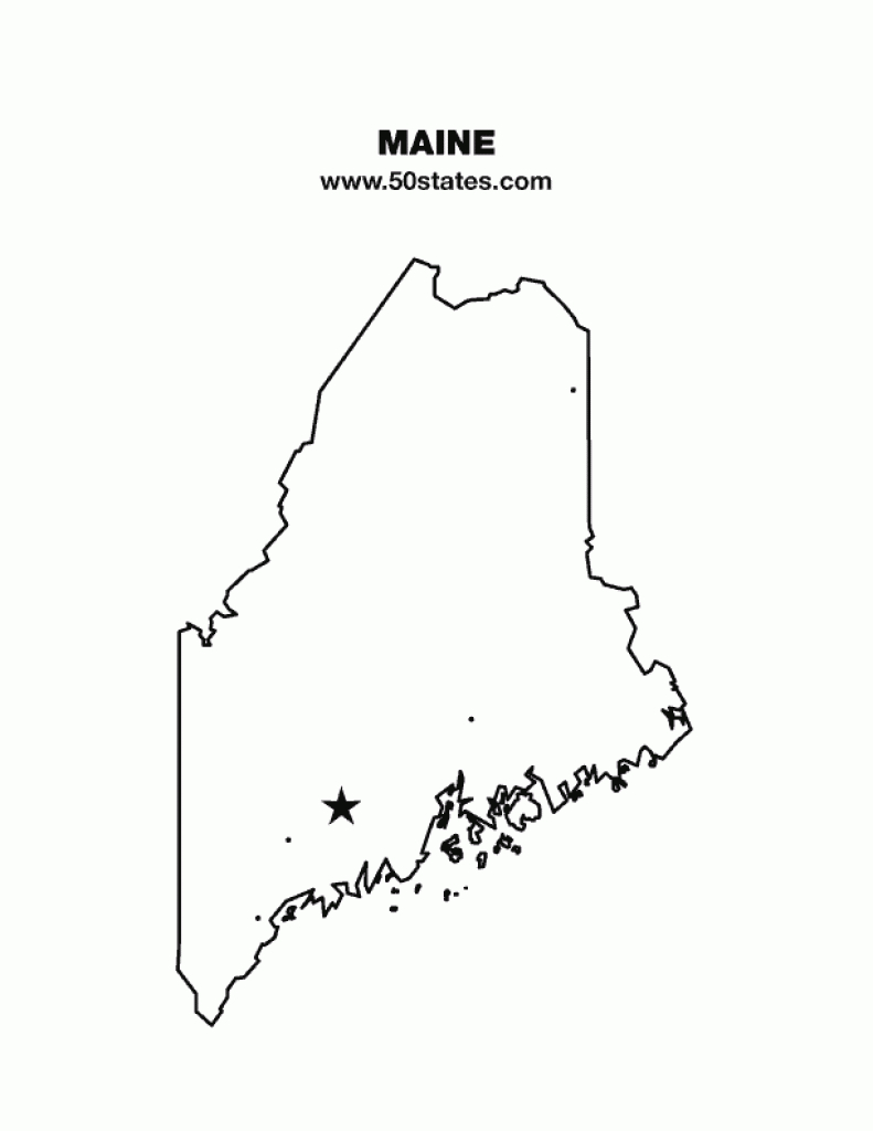 Maine Map intended for Maine State Map Printable