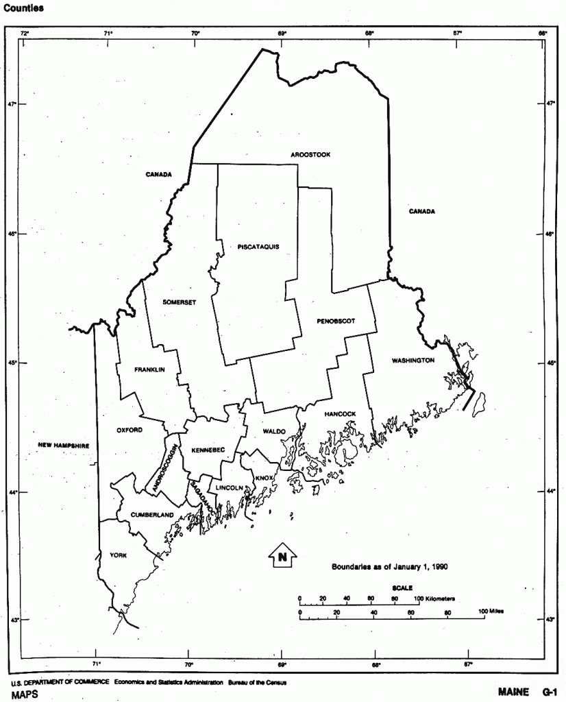 Maine Maps - Perry-Castañeda Map Collection - Ut Library Online in Maine State Map Printable