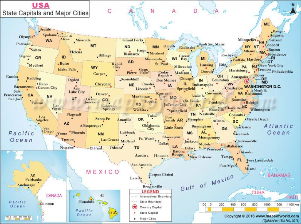 Major Cities Map Of The United States | Maps In 2018 | Pinterest for Map Of 50 States And Major Cities
