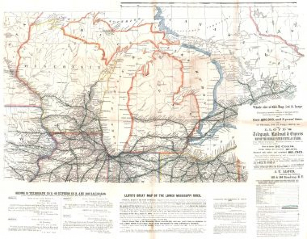 Map Antique Lloyd&amp;#039;s Telegraph Railroad Express Map Of The Whole throughout Map Of The Whole United States