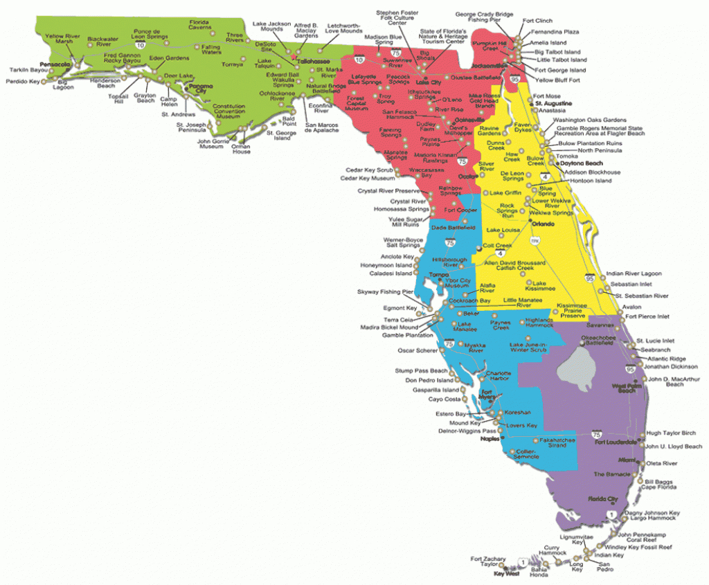 Map Florida State And Travel Information | Download Free Map Florida intended for Florida State Parks Camping Map