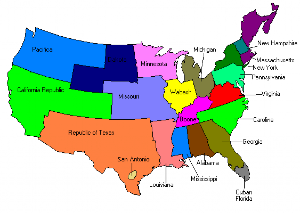 Map Image - Disunited States Of America Mod For Mount &amp;amp; Blade pertaining to Disunited States Of America Map