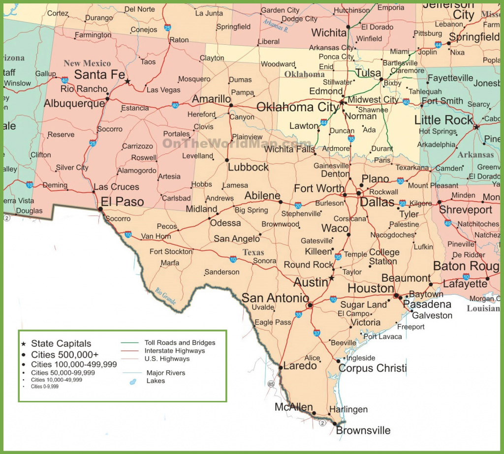 Map New Mexico And Texas with regard to Texas Map State Cities