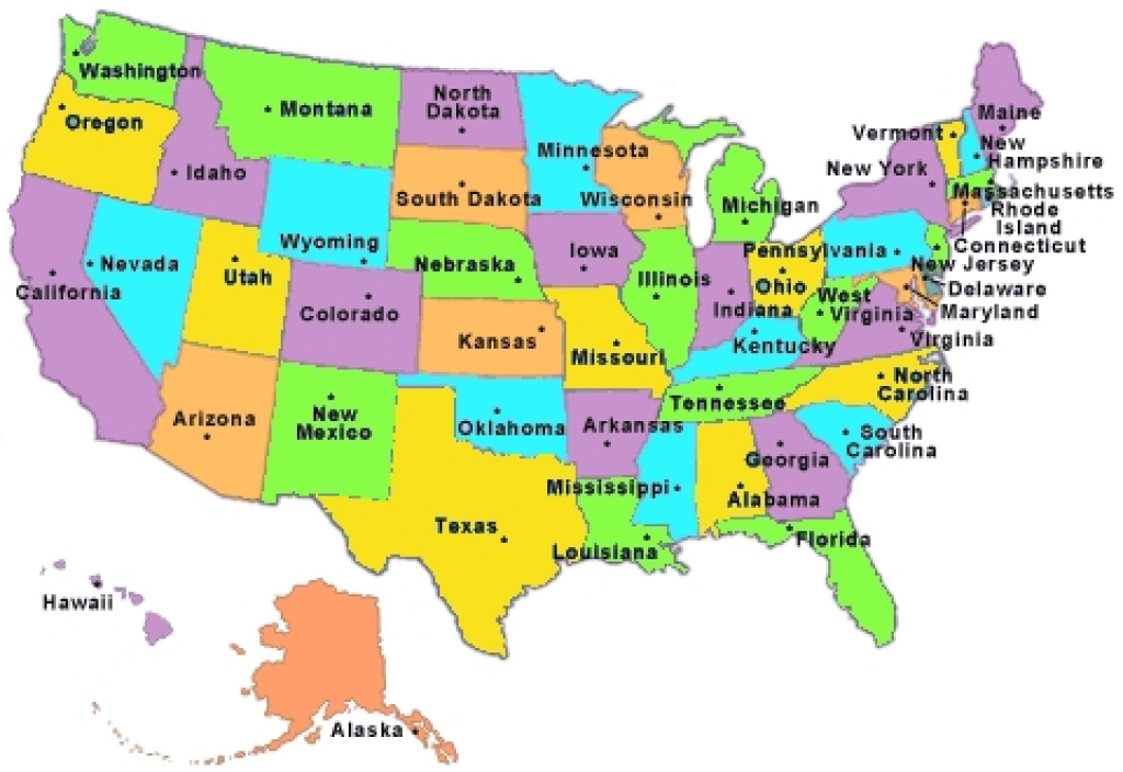 Map Of United States With State Names And Capitals Us Maps State 