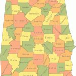 Map Of Alabama Within Alabama State Map With Counties