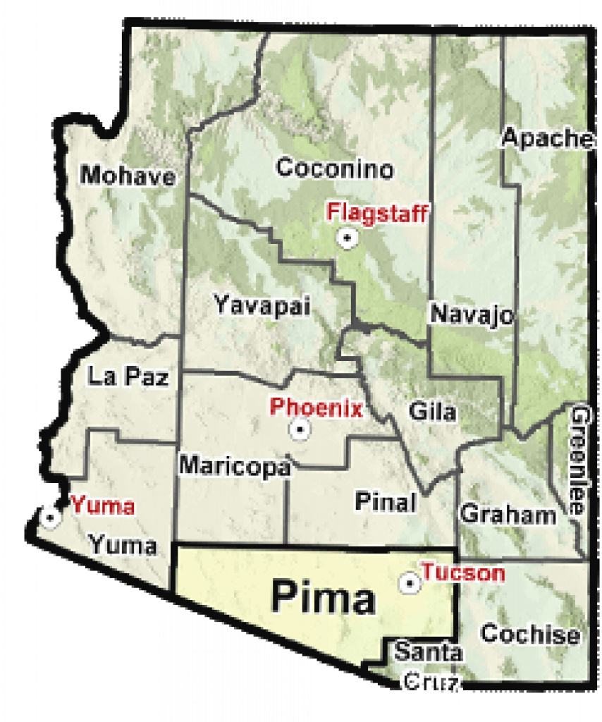 Map Of Arizona Counties And Major Cities And Travel Information within Arizona State Map With Major Cities