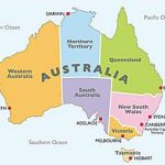 Map Of Australia Showing States, Territories, And Capital Cities For Australian States And Territories Map