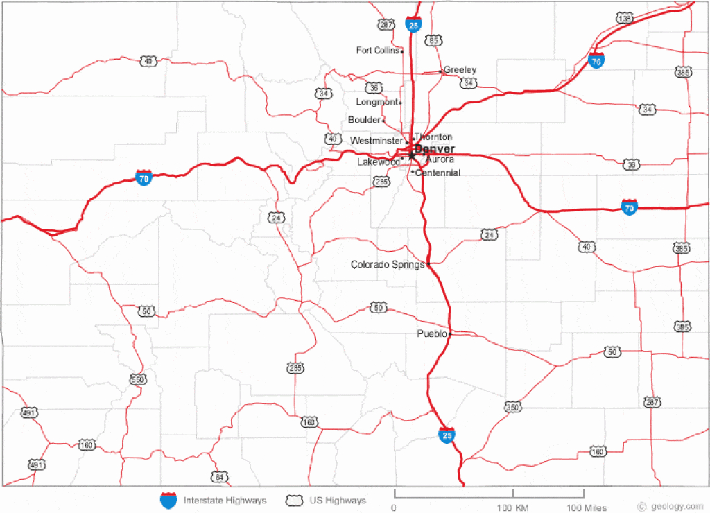 Map Of Colorado with regard to Colorado State Driving Map