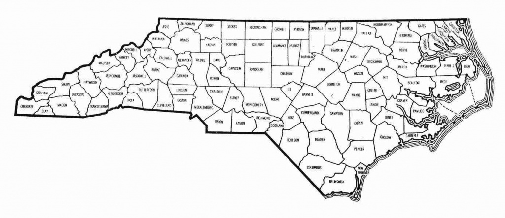 Nc State Map With Counties Printable Map