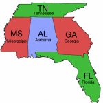 Map Of Florida And Surrounding States And Travel Information Pertaining To Map Of Georgia And Surrounding States