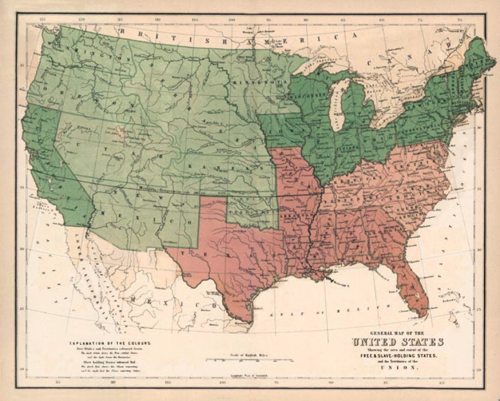Map Of Free And Slave States with regard to Slave States And Free States Map