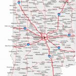 Map Of Indiana Cities   Indiana Road Map Regarding Indiana State Map Printable