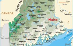 Map Of Maine Large Color Map for Maine State Map Printable