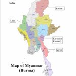 Map Of Myanmar States And Travel Information | Download Free Map Of Within Map Of Myanmar States And Regions