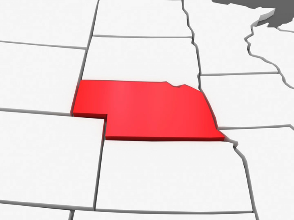 Map Of Nebraska And The Surrounding Region within Map Of Nebraska And Surrounding States