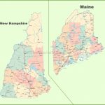 Map Of New Hampshire And Maine For Maine State Map Printable