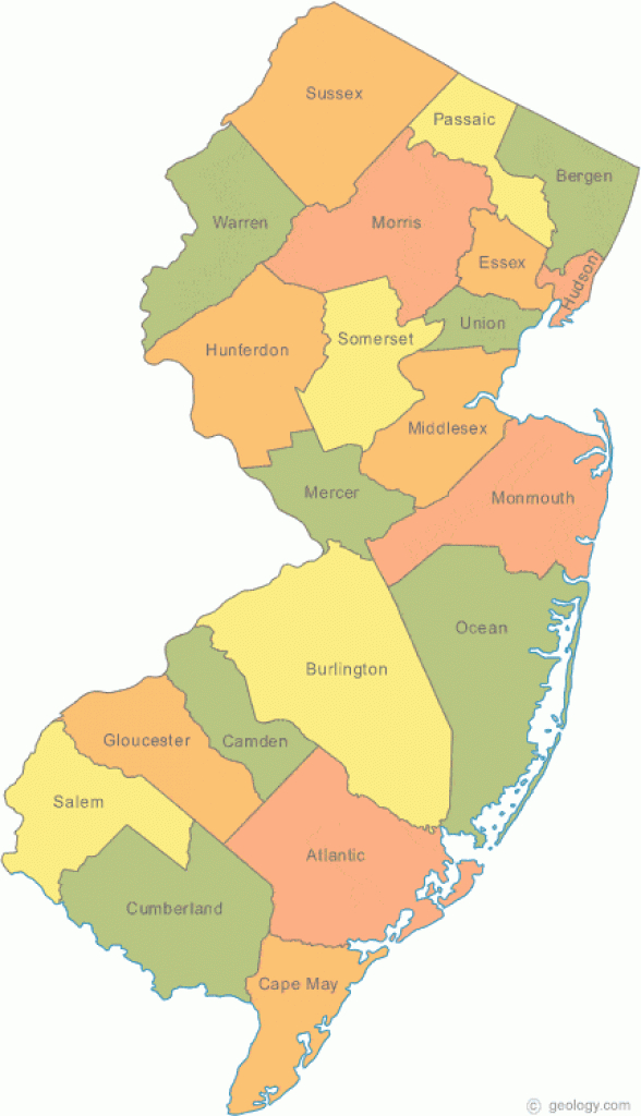Map Of New Jersey regarding Map Of New Jersey And Surrounding States