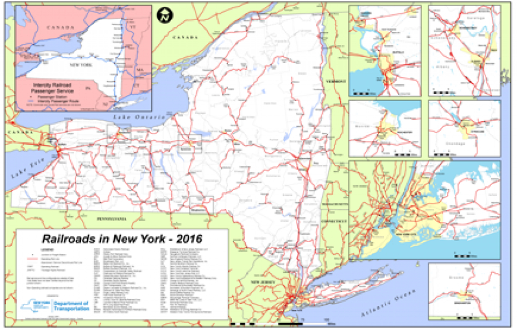 Map Of New York State Railroads pertaining to New York State Highway Map