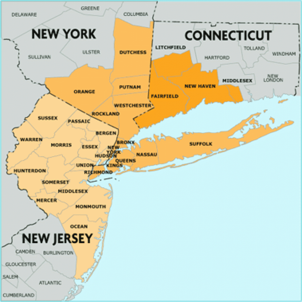 Map Of New York Tri State Area – Bnhspine pertaining to Tri State Map Ny Nj Pa