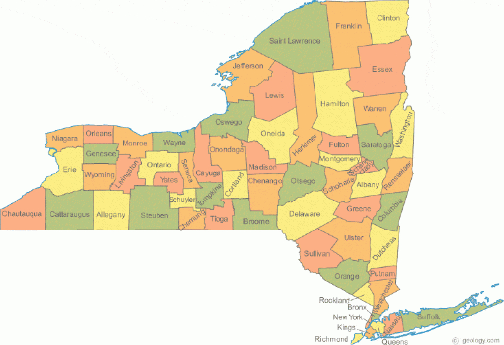Map Of New York with regard to New York State Map Image