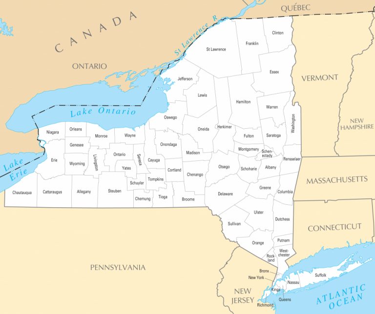 Map Of Ny State Cities And Towns And Travel Information | Download ...