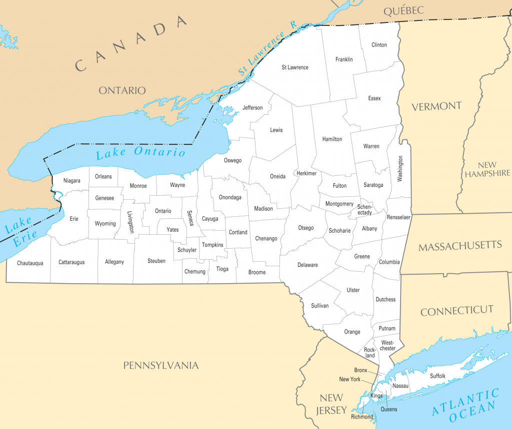 Map Of Ny State Cities And Towns And Travel Information | Download intended for New York State Map With Cities And Towns