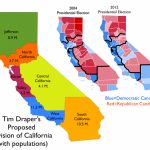 Map Of Proposal To Divide California Into Six States [1000X794 Regarding Splitting California Into Two States Map