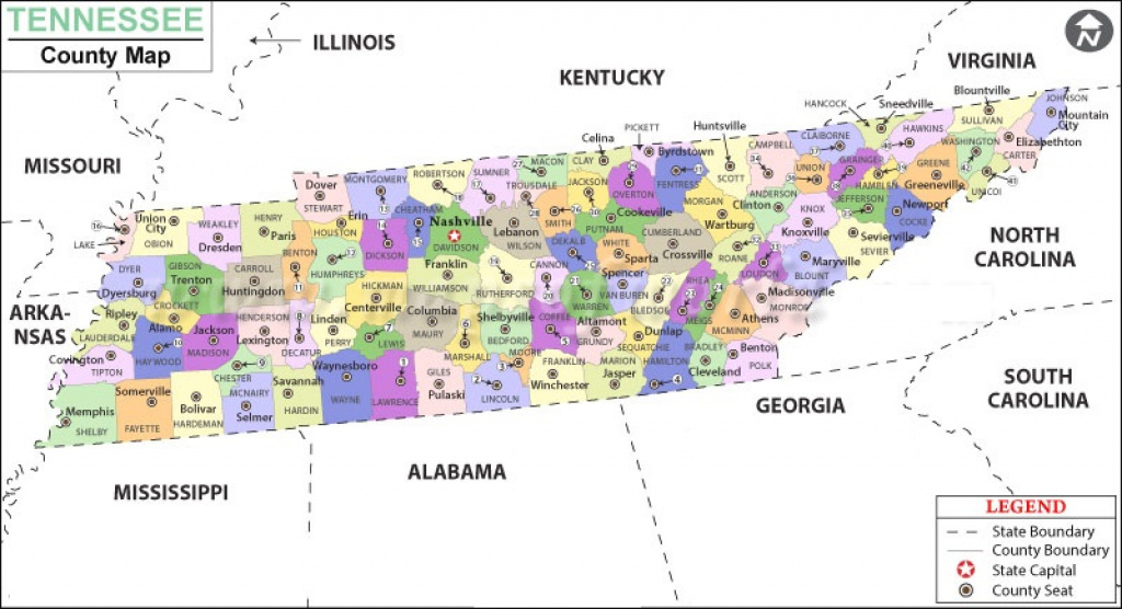 Map Of Tennessee | State Map Of Usa pertaining to State Map Of Tennessee Showing Cities