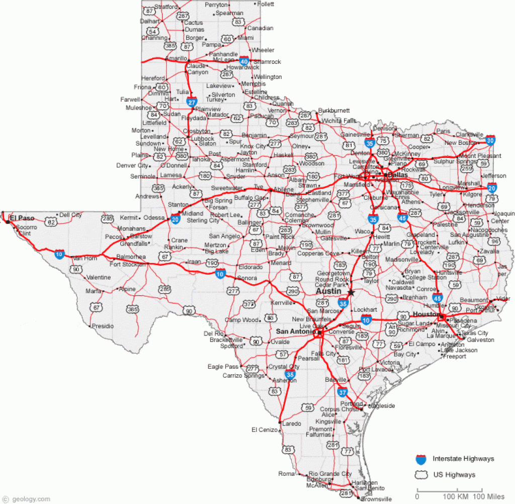 Map Of Texas Cities - Texas Road Map pertaining to Map Of Texas And Surrounding States