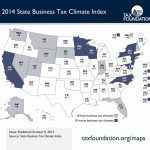 Map Of The 2014 State Business Tax Climate Index   Tax Foundation In Tax Friendly States Map