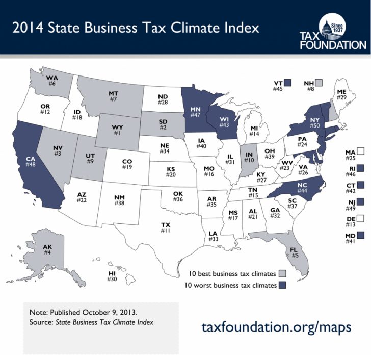 Tax Friendly States Map