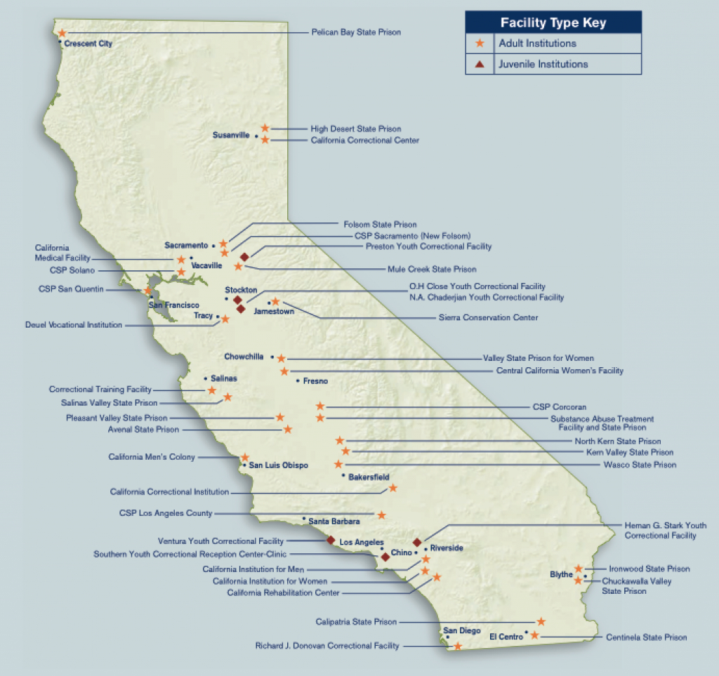Map Of The Ca State Prison System | Prison Politics For Anti-Capitalists inside California State Prisons Map