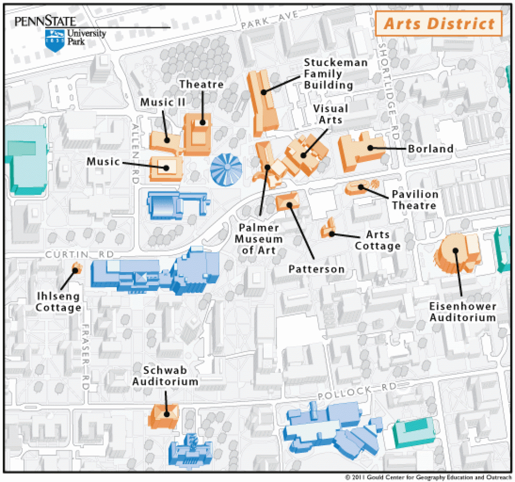 Map Of The College | College Of Arts And Architecture regarding Penn State Building Map