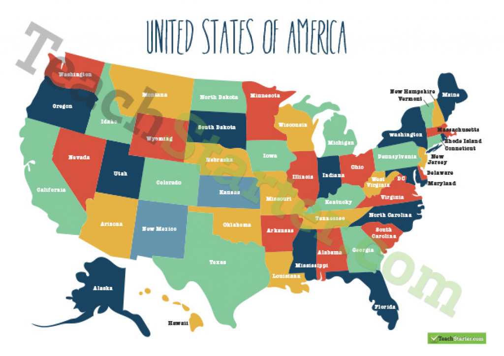 Map Of The United States Teaching Resource – Teach Starter with regard to United States Resource Map