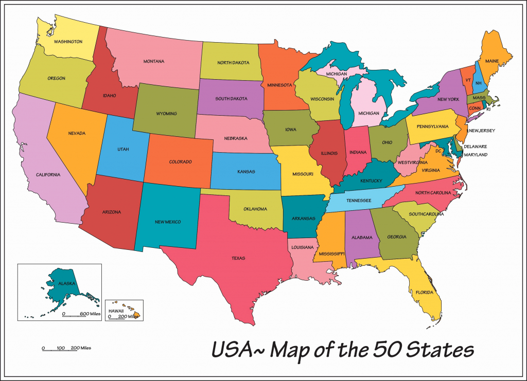 Map Of The Us With State Names United States Map With Capitals Valid with regard to 50 States Map With Names