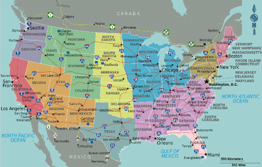 Map Of The Usa With States And Cities | Usa Map With States, Major regarding Map Usa States Major Cities