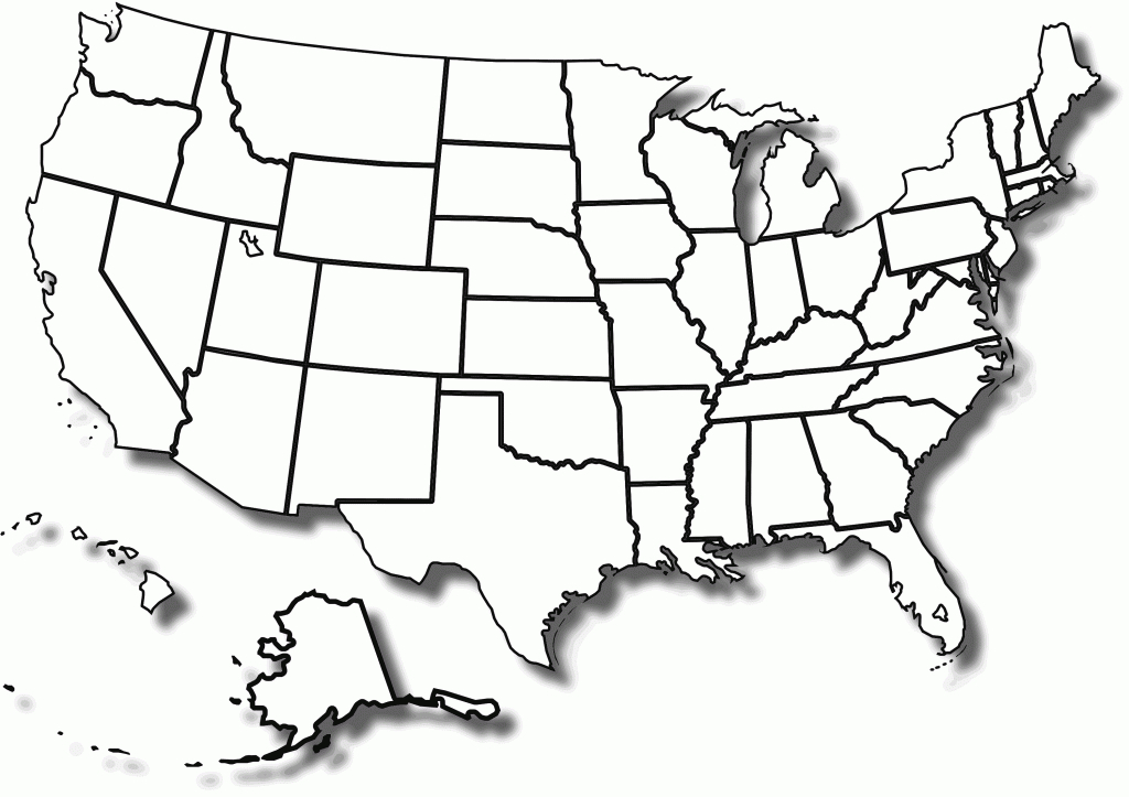 Map Of United States Blank Printable - I&amp;#039;d Like To Print This Large inside State Outline Map
