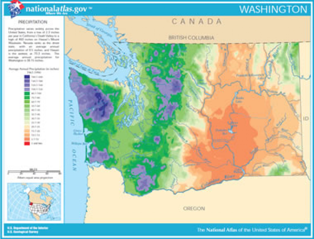 Map Of Washington Lakes, Streams And Rivers with Washington State Flood Map
