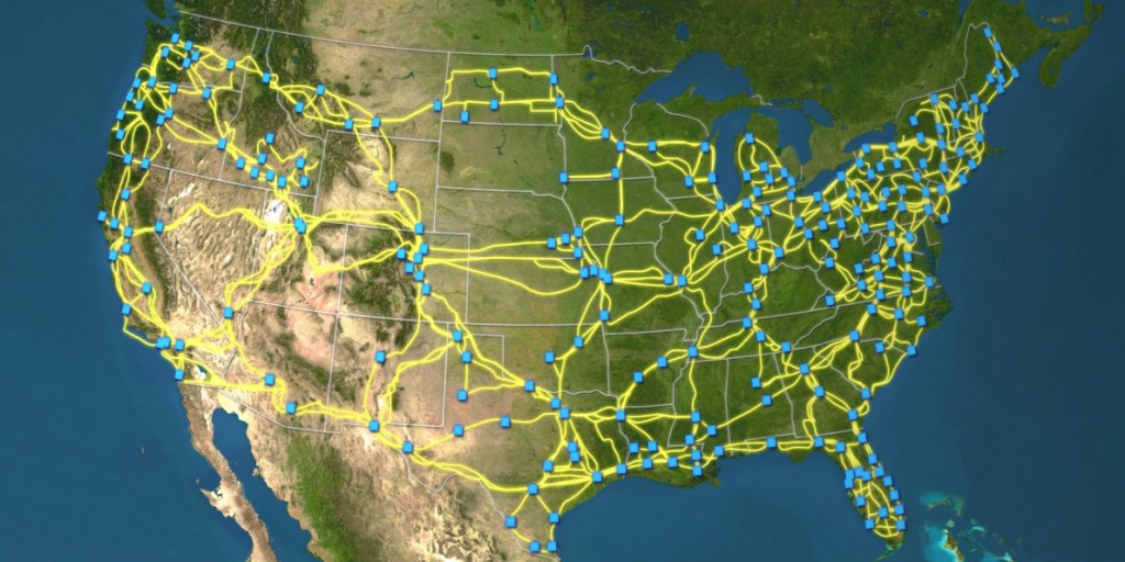 Map Reveals The 113,000 Miles Of Cable That Power America&amp;#039;s Internet within United States Internet Map