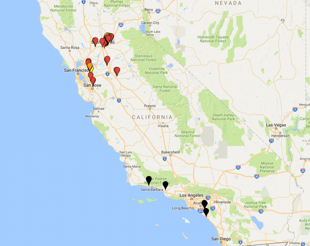 Map Showing The Location Of All Known Golden State Killer Victims throughout Golden State Map Location