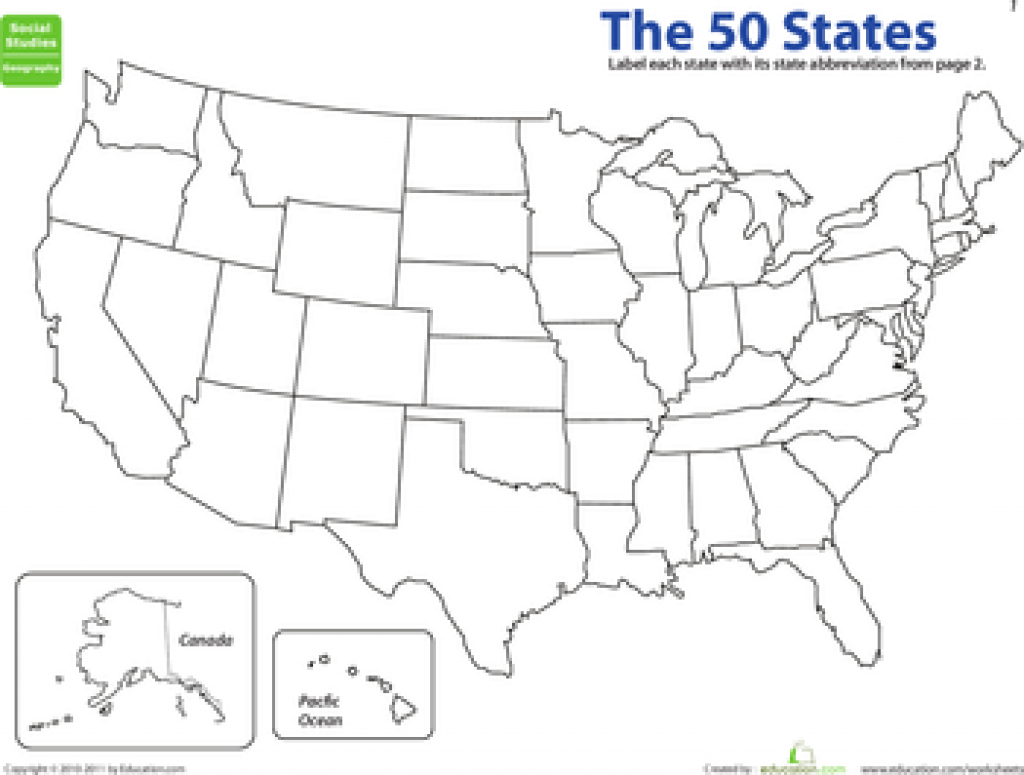 Map The States: State Abbreviations | Homeschool Fun K-3 | Pinterest for 50 States And Capitals Blank Map
