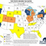 Map: Top State Income Tax Rates   Tax Foundation Throughout States With No Income Tax Map