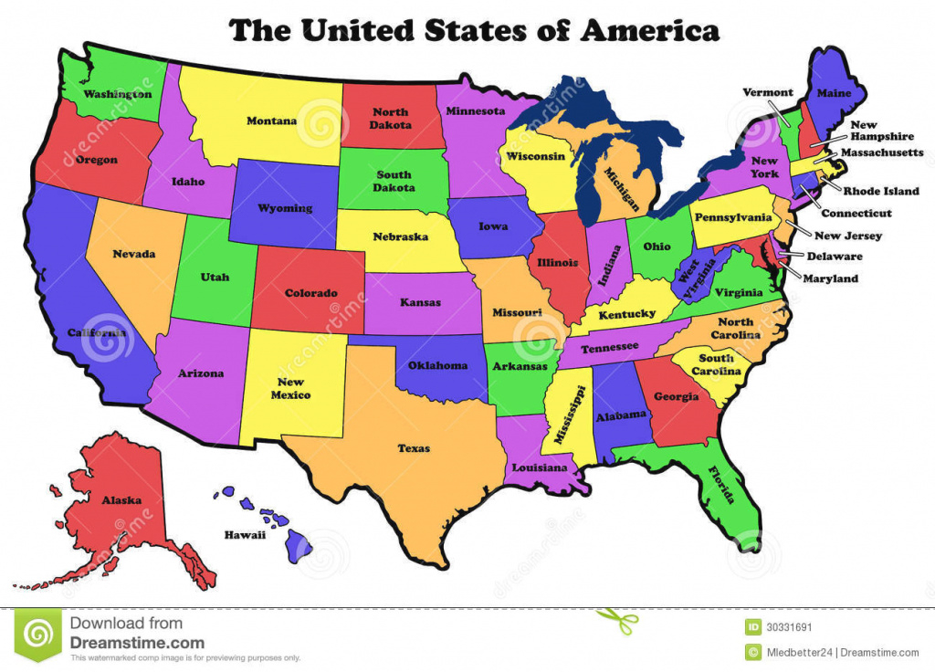 Map United States State Names Detailed Outline Showing Borders Great with Map Of Usa Showing States